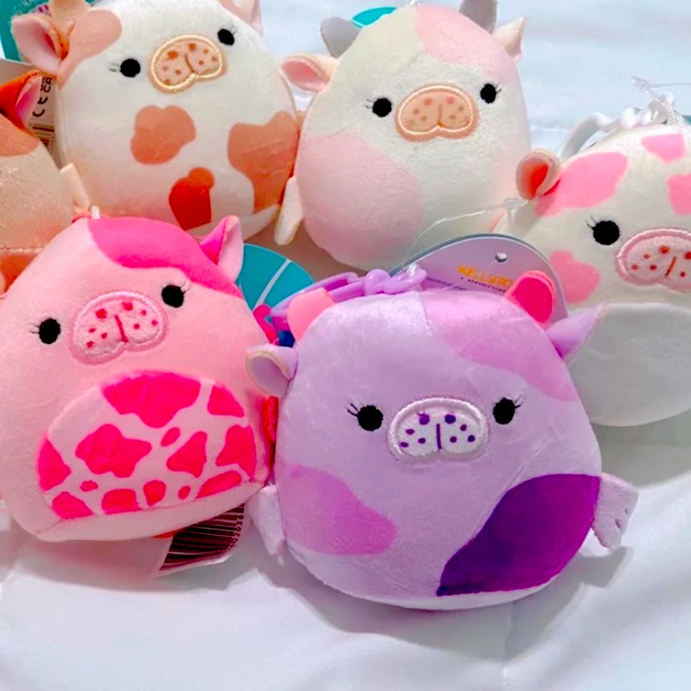 NEW! RARE purple the Sea Cow Squishmallow Clip 3.5” NWT